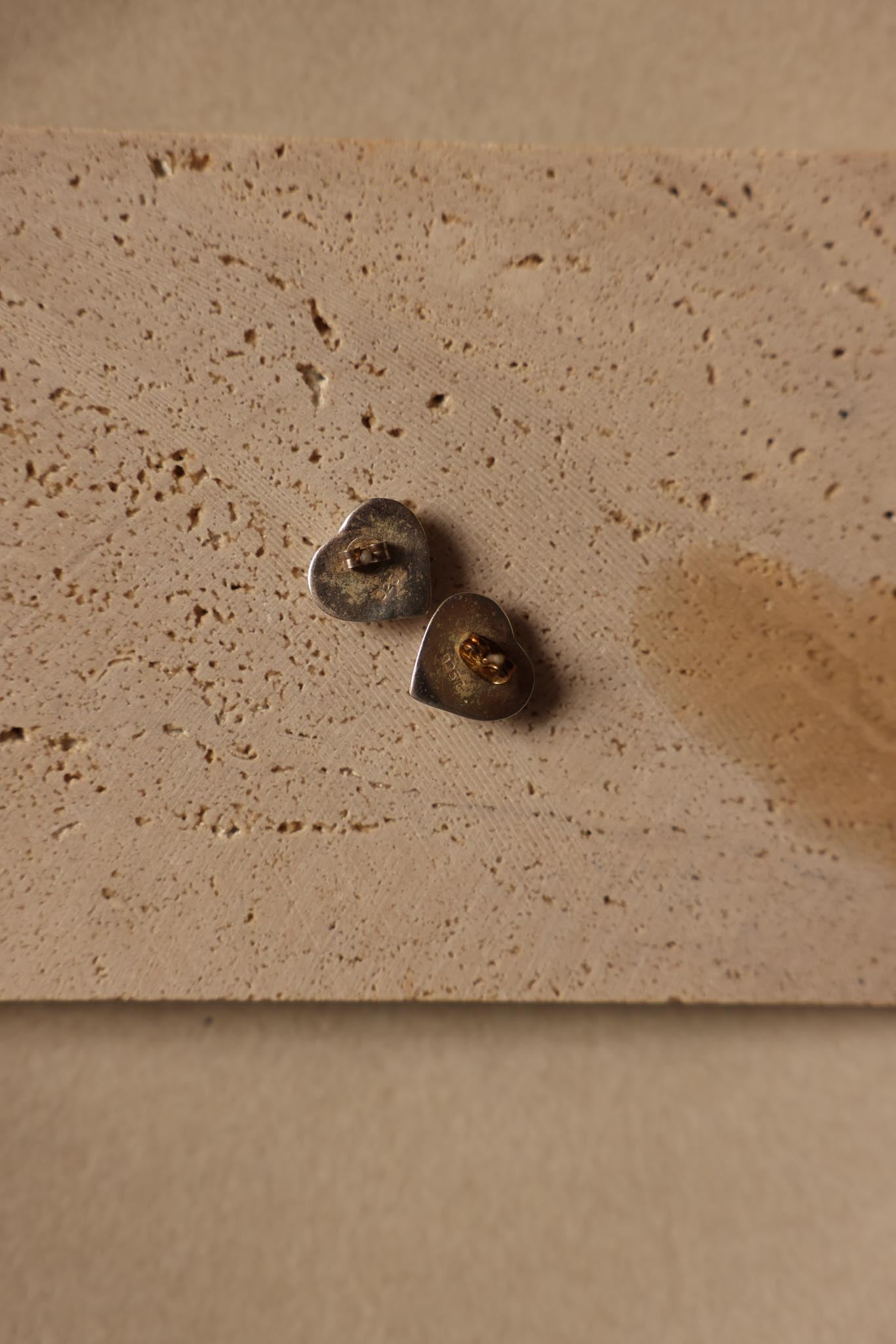 Sterling Silver Heart Stud Earrings