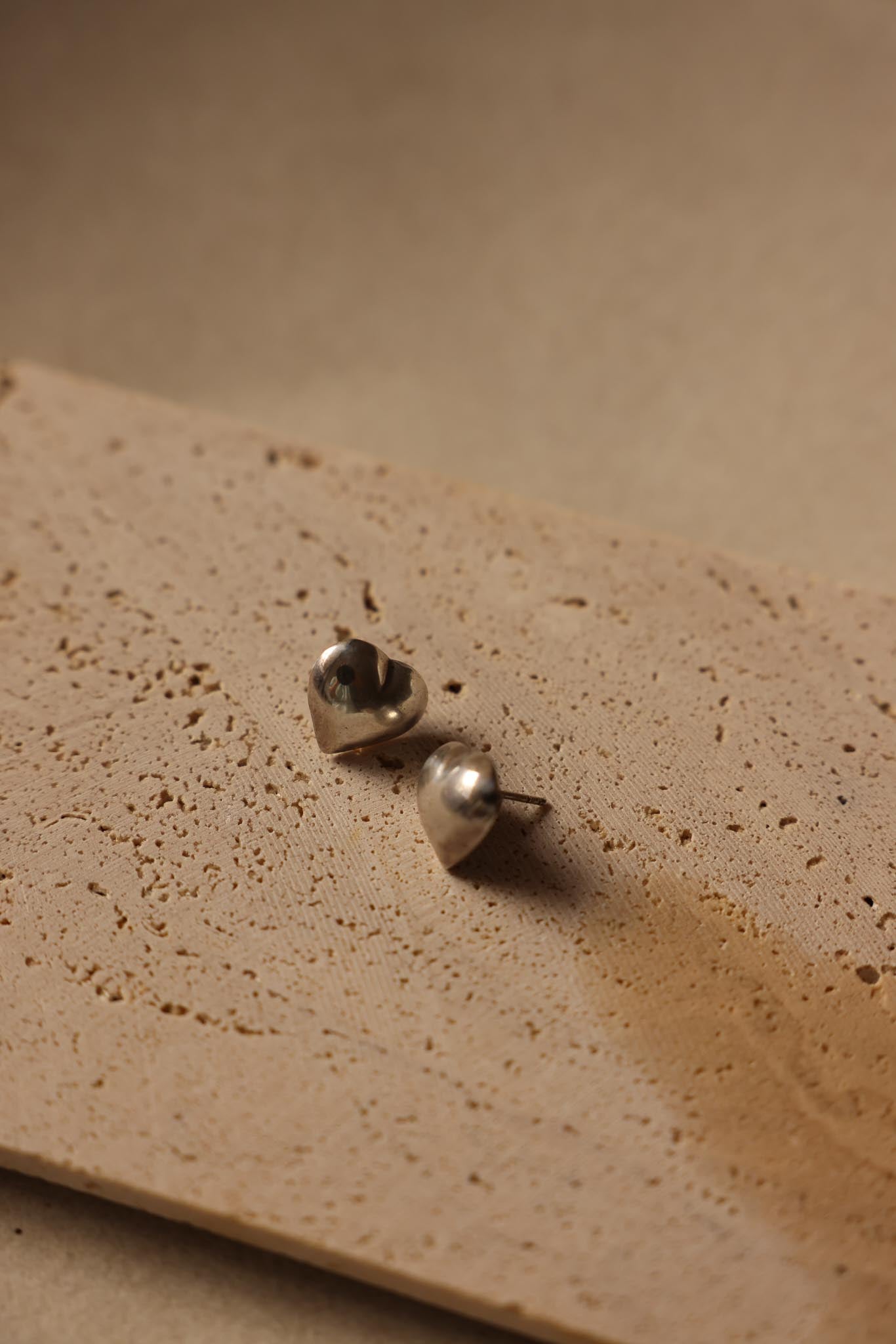Sterling Silver Heart Stud Earrings