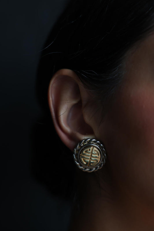 Givenchy Two-Tone Rope Clip-On Earrings