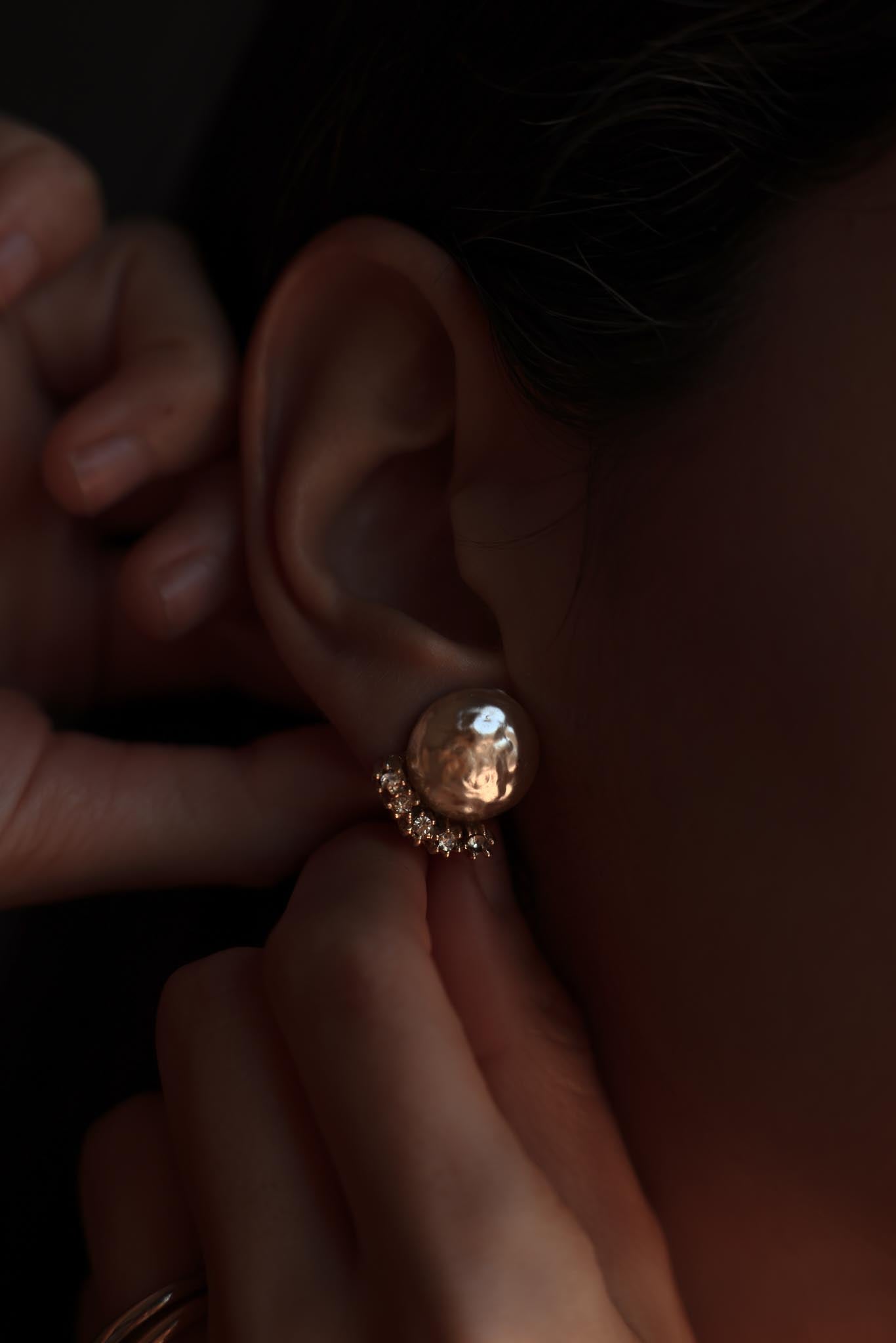 Pearl Radiance Clip-On Earrings|Vintage Baazaar 