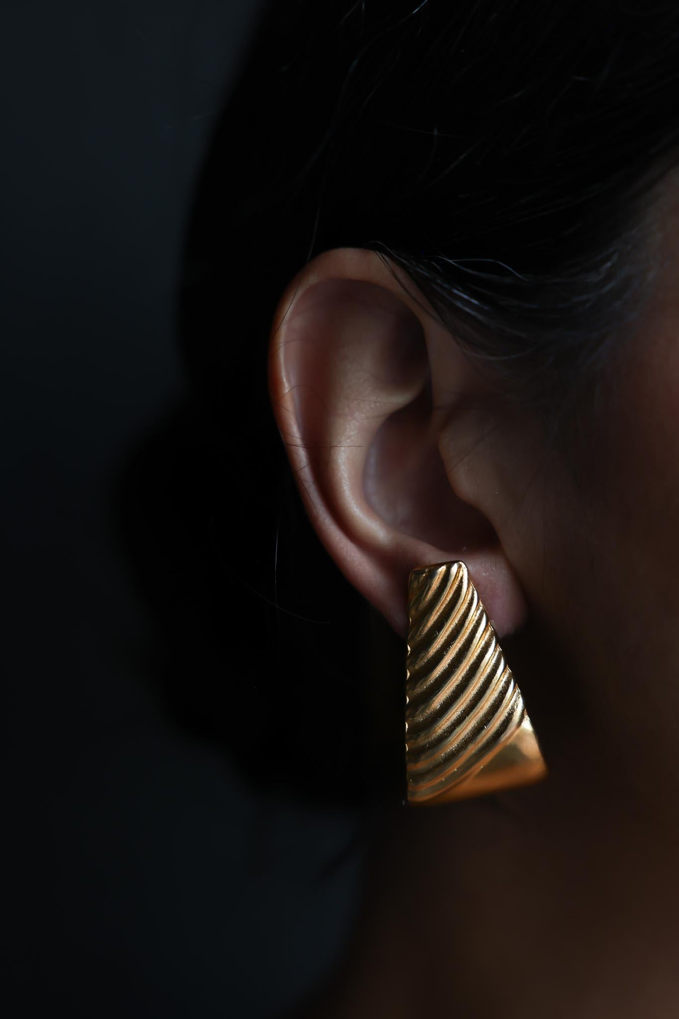 Sculpted Swirl Clip-On Earrings