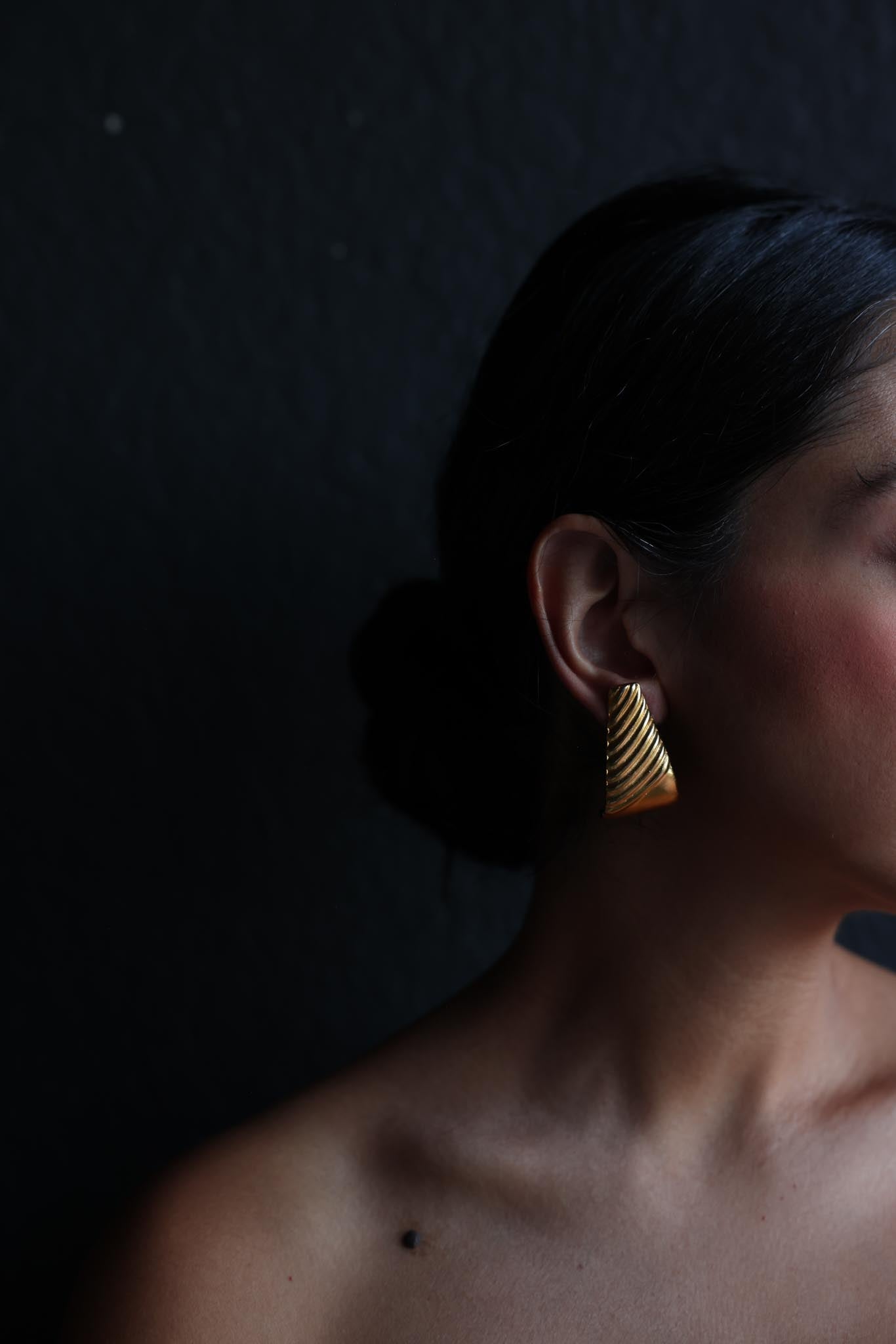 Sculpted Swirl Clip-On Earrings