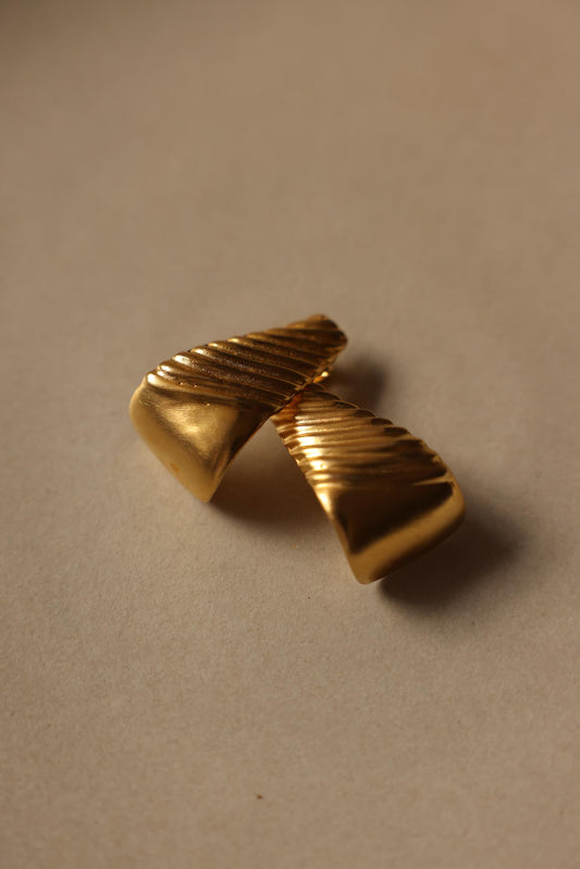 Sculpted Swirl Clip-On Earrings