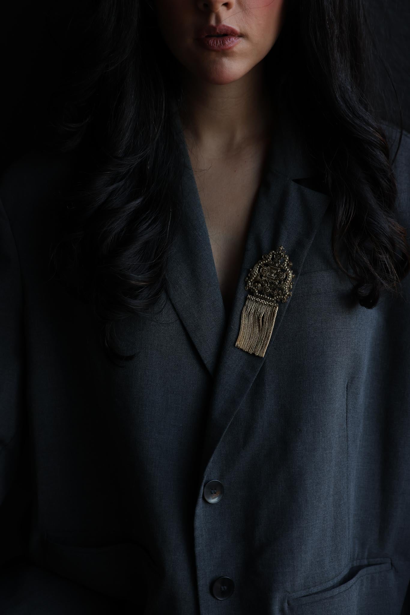 Ornate Tassel Brooch