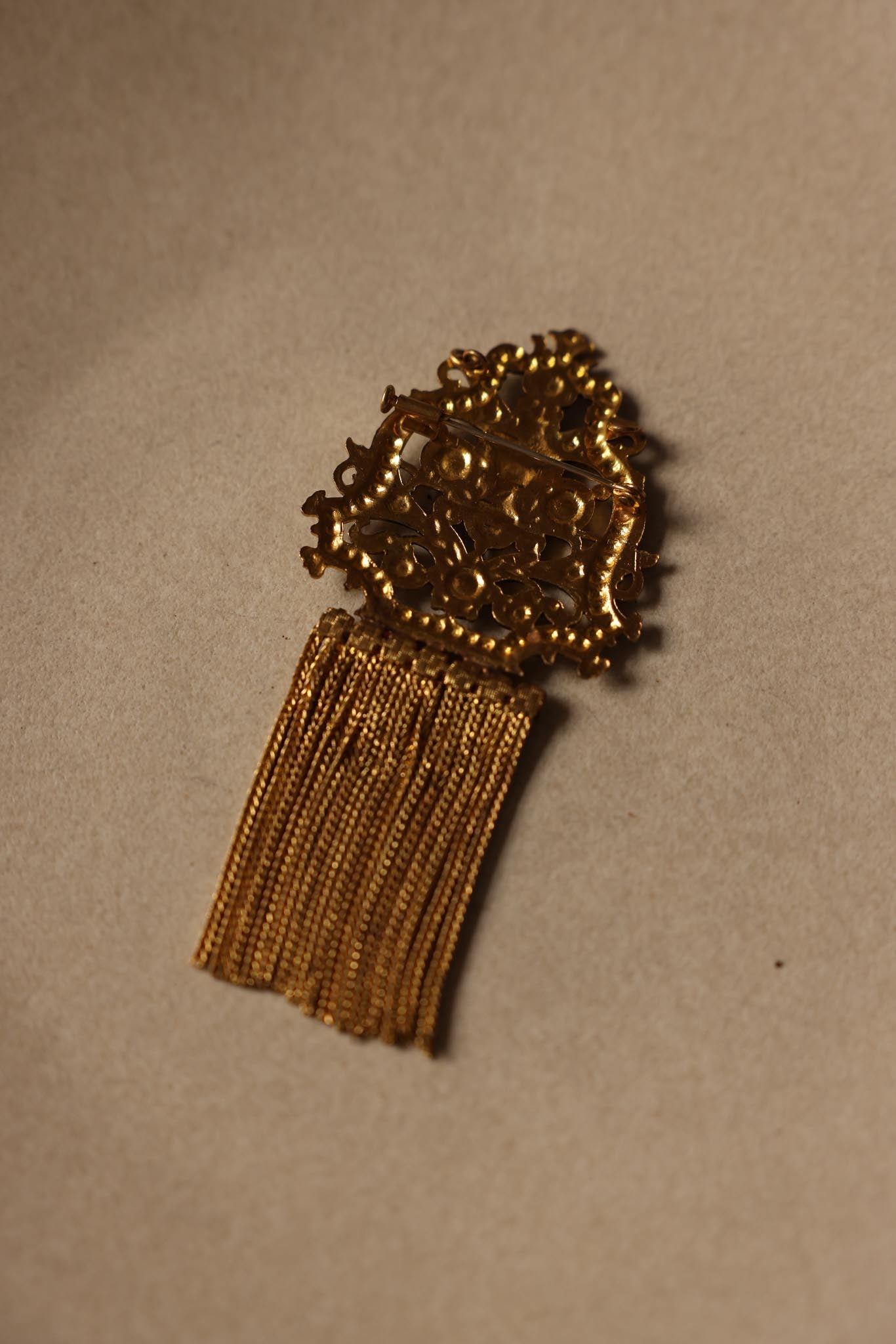 Ornate Tassel Brooch
