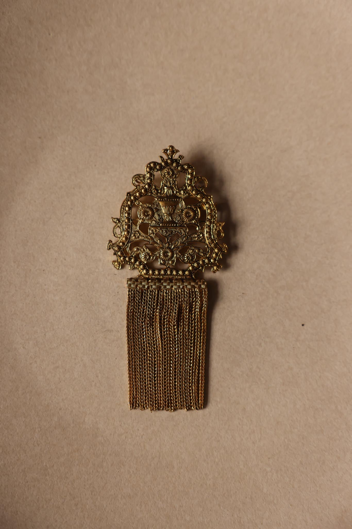 Ornate Tassel Brooch