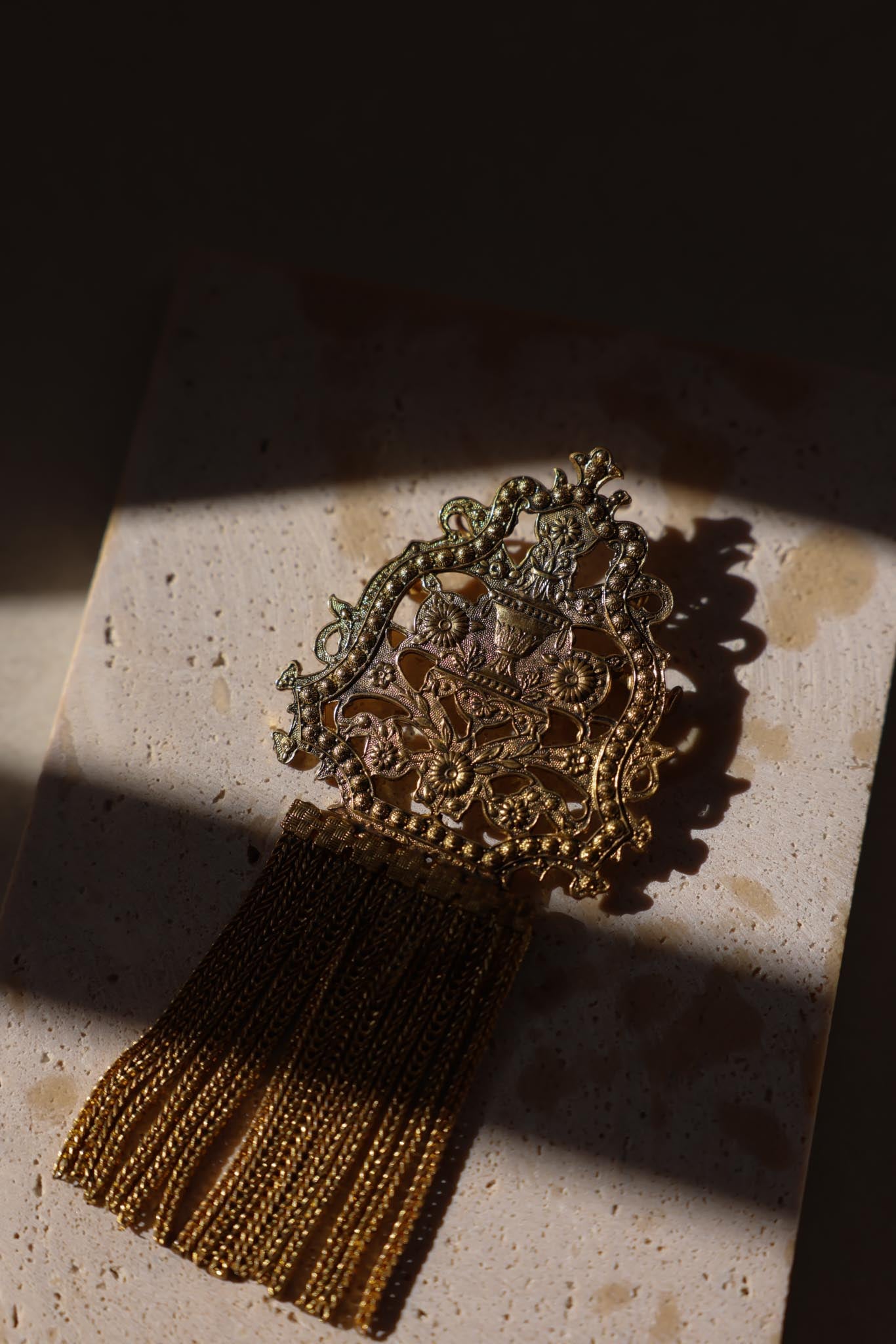 Ornate Tassel Brooch