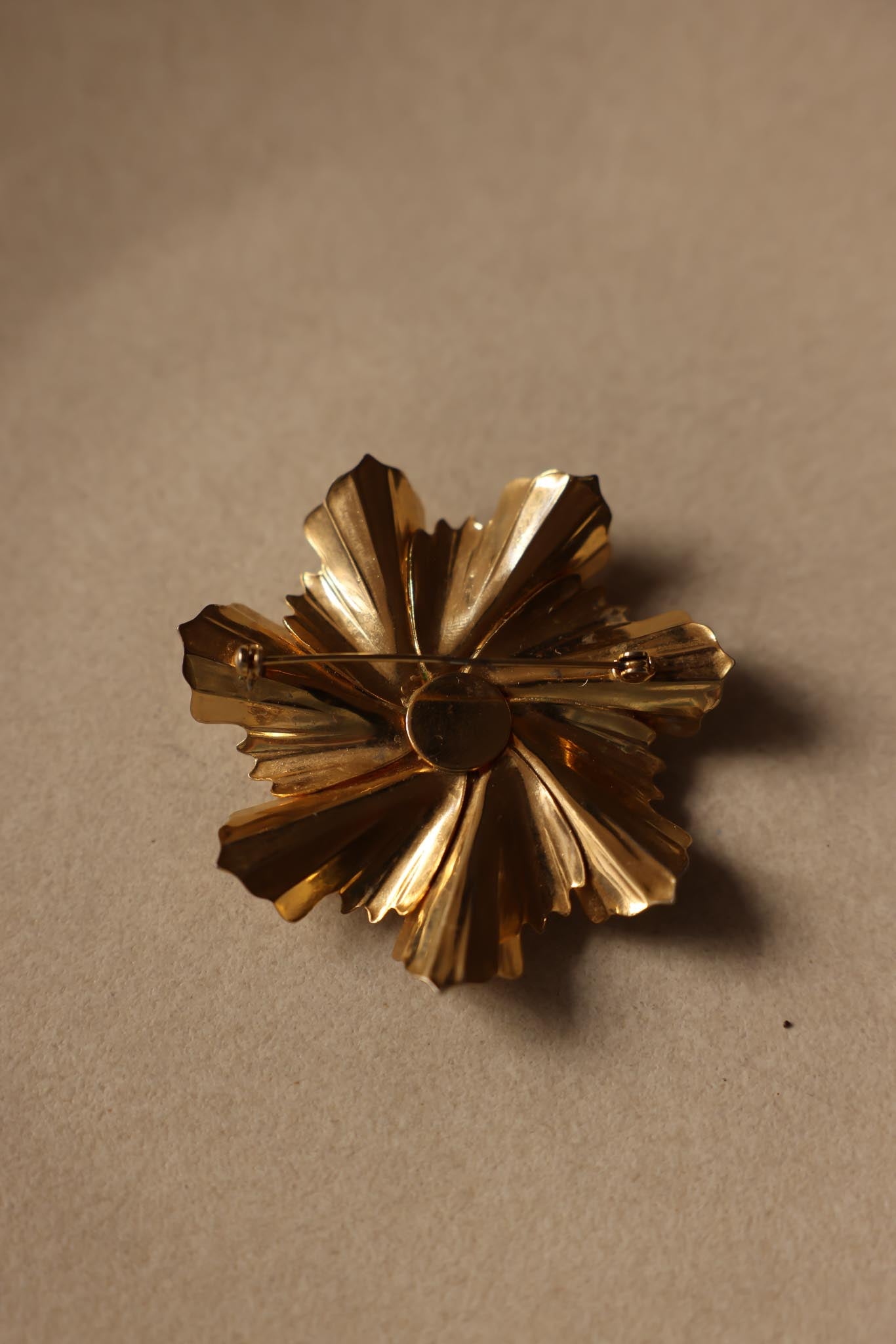 Gold Petal Bloom Brooch