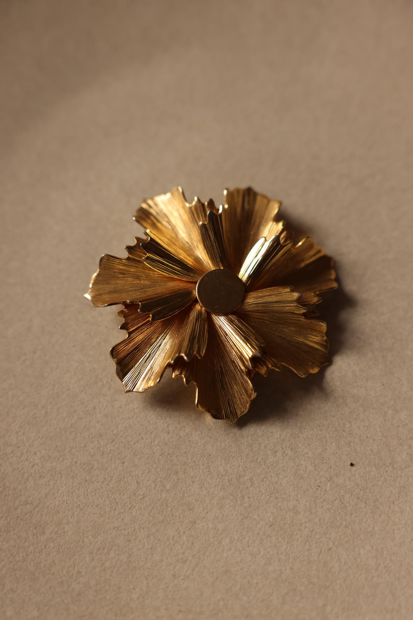 Gold Petal Bloom Brooch