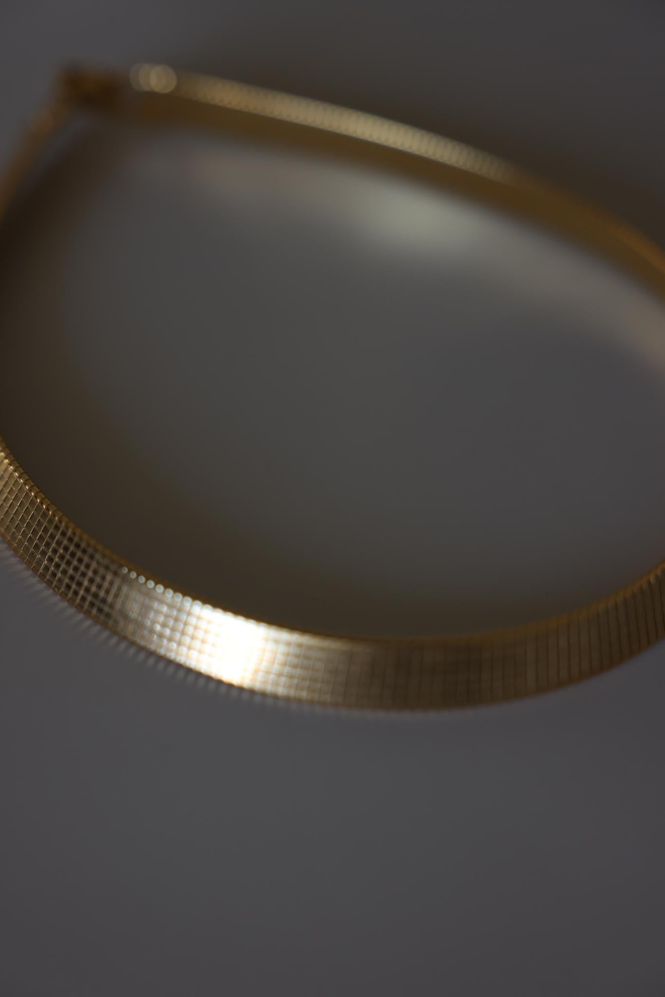 Matte Gold Herringbone Necklace