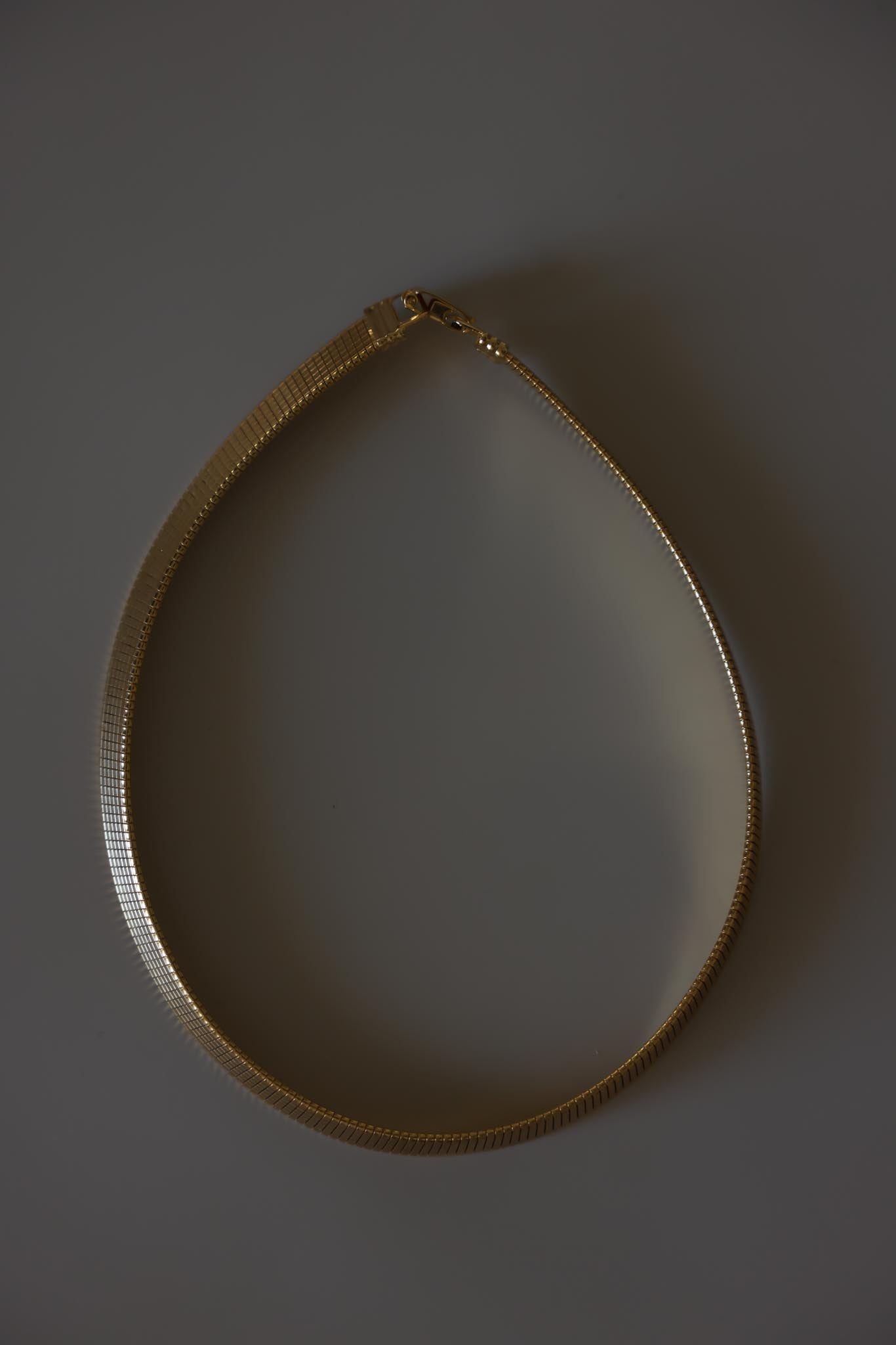 Matte Gold Herringbone Necklace