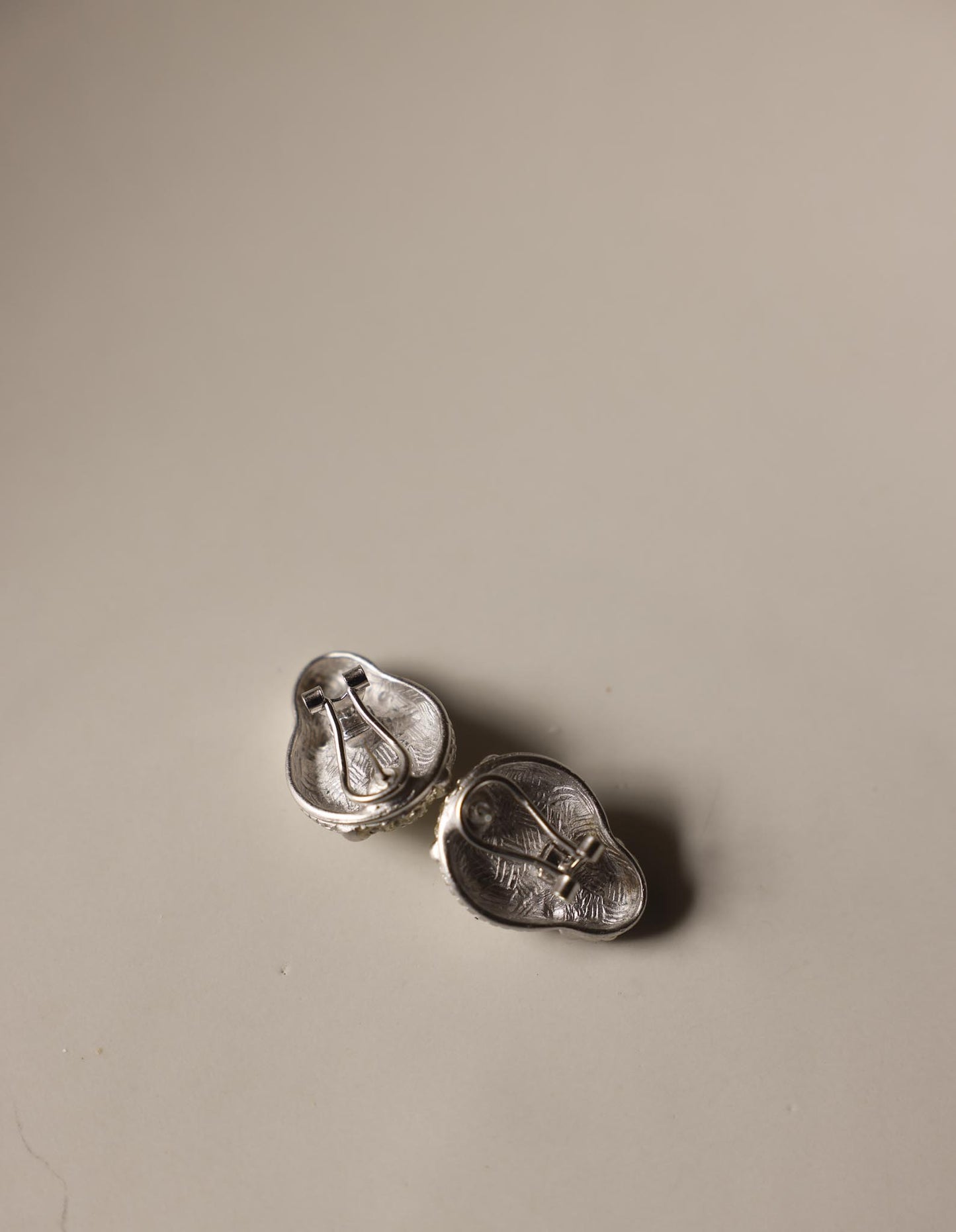 Silver Tone Elegance Faux Pearl Earrings|Vintage Baazaar 