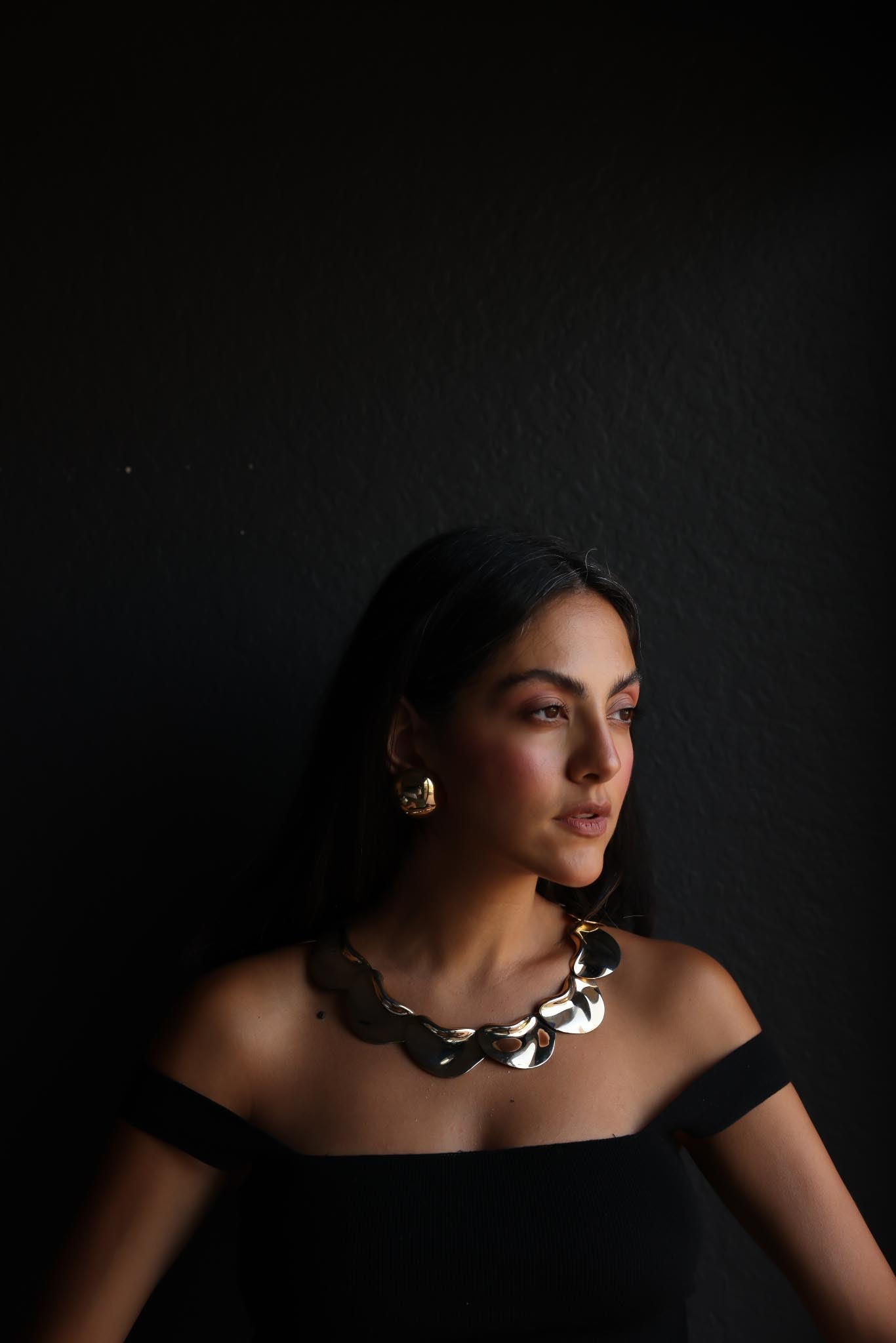 Bold Gold Dome Clip-On Earrings|Vintage Baazaar 
