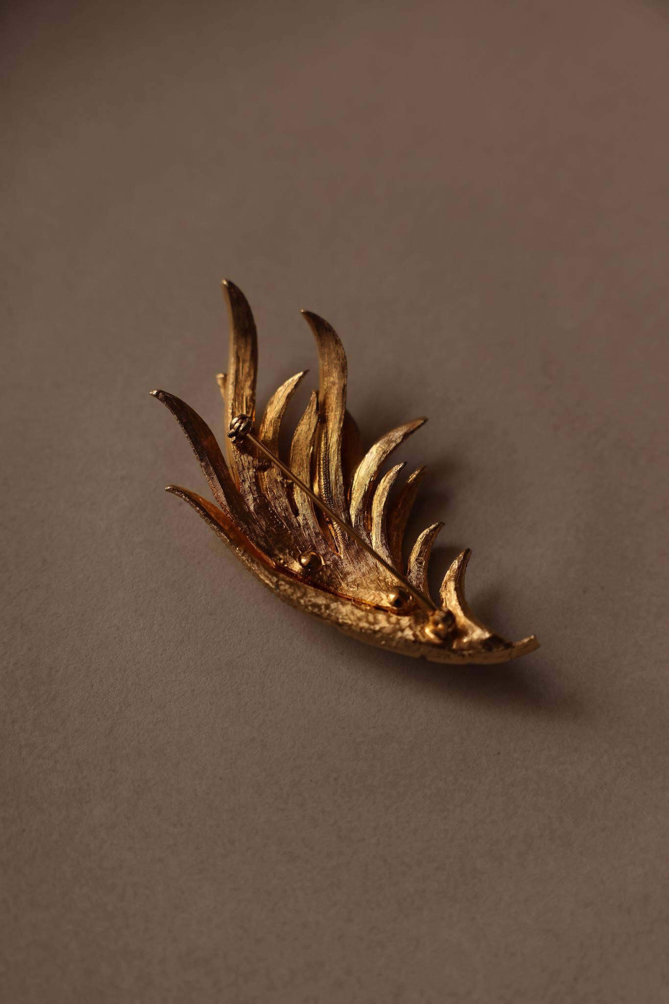 Golden Flame Rhinestone Brooch|Vintage Baazaar 