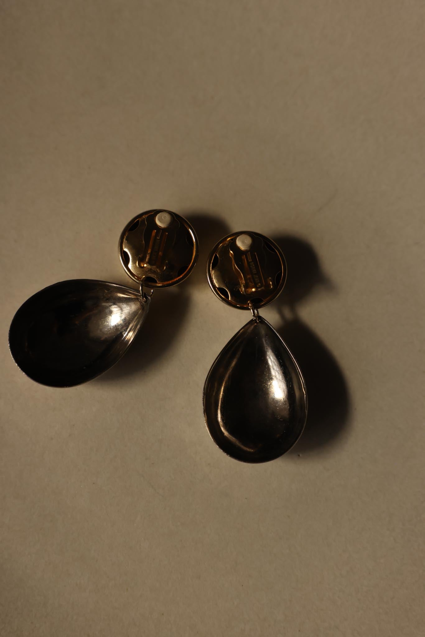 Norma Jean Two-Tone Drop Clip-On Earrings