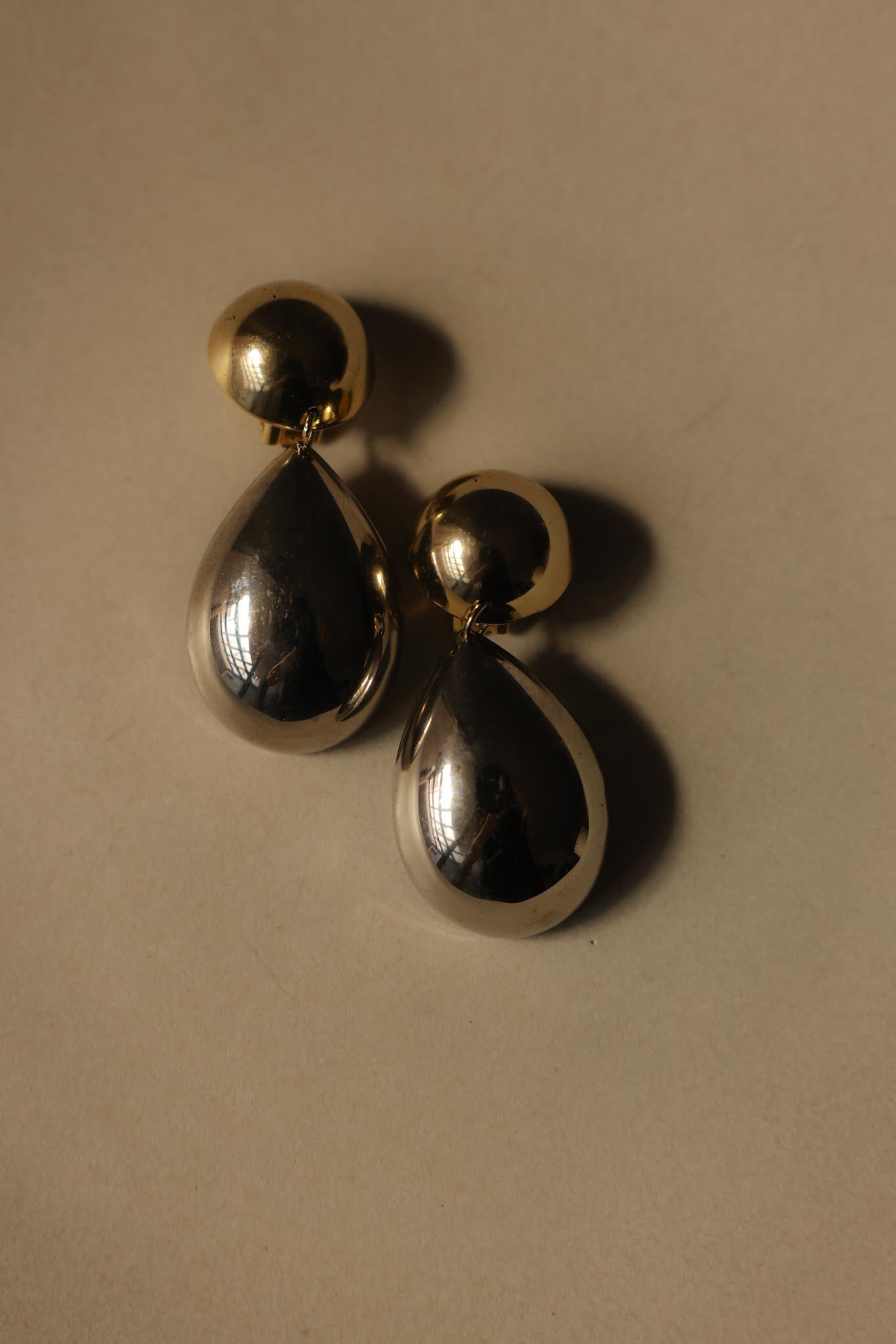 Norma Jean Two-Tone Drop Clip-On Earrings