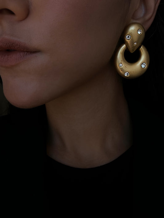 Gilded Galaxy Earrings|Vintage Baazaar 