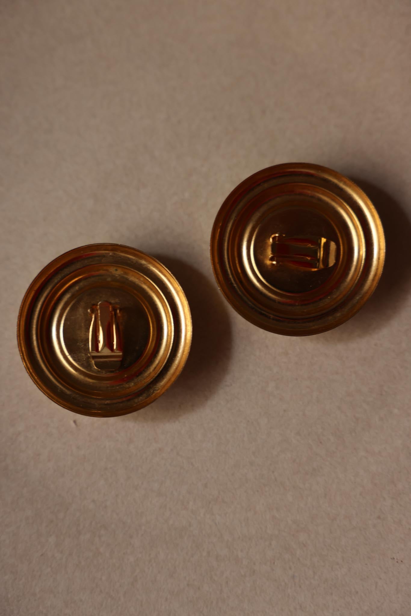 Burgundy Orbit Clip-On Earrings|Vintage Baazaar 