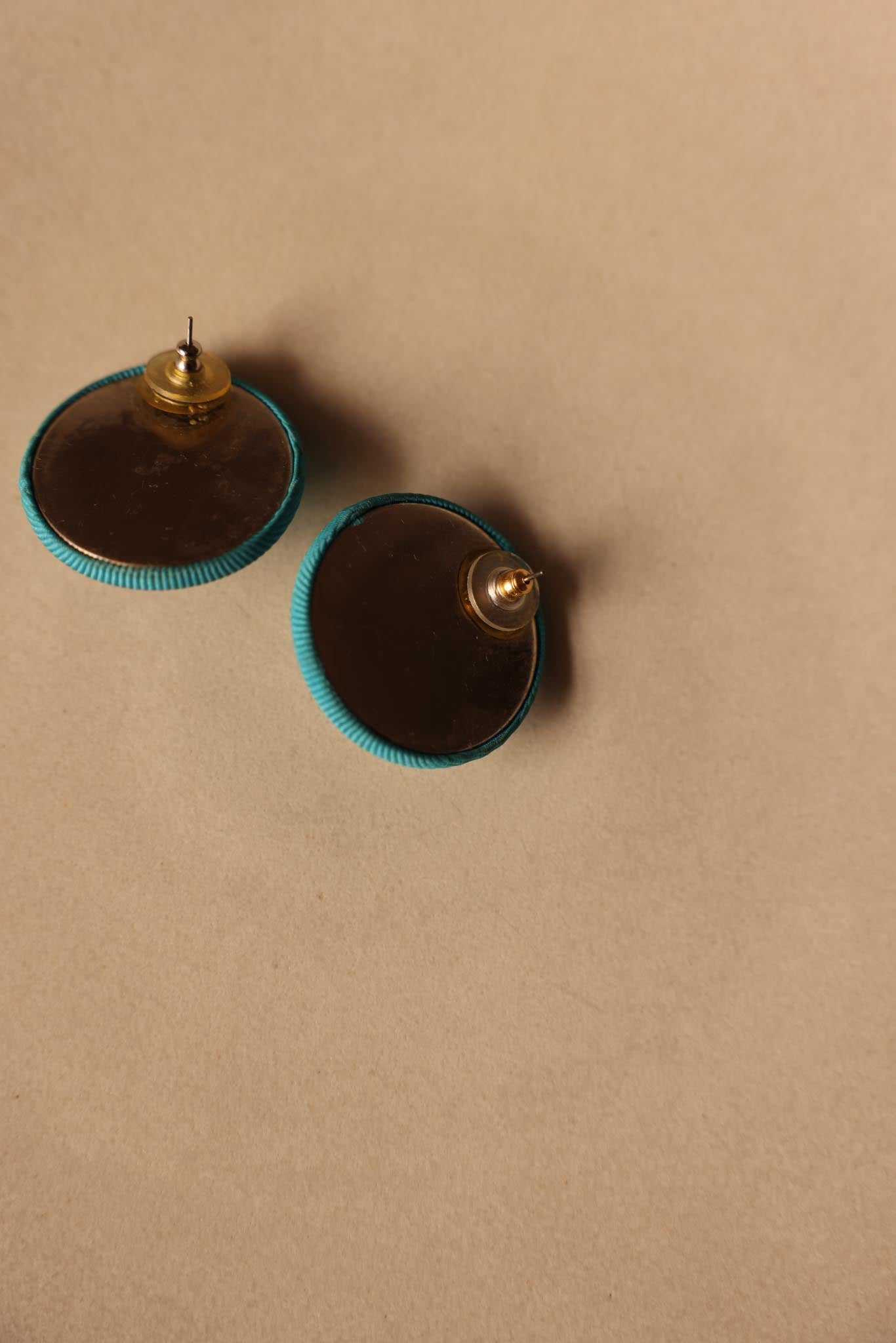 Turquoise and Blue Dome Earrings