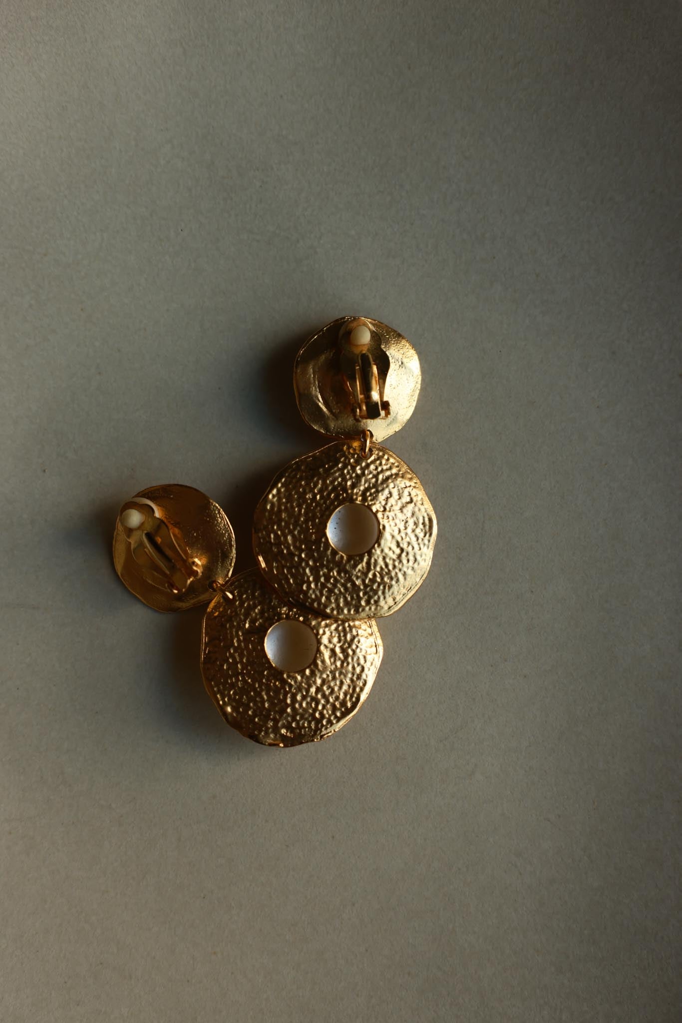 10K Gold Filled Pearl-Tone Drop Clip-On Earrings