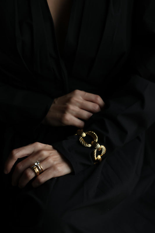 Gold Link Statement Bracelet