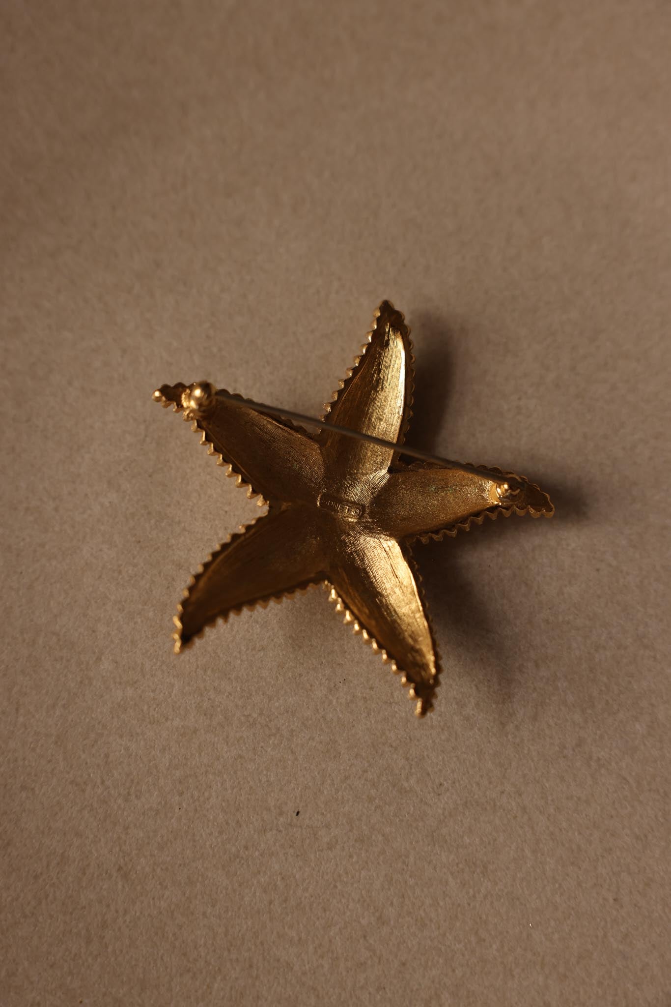 Monet Gold-Toned Starfish Brooch