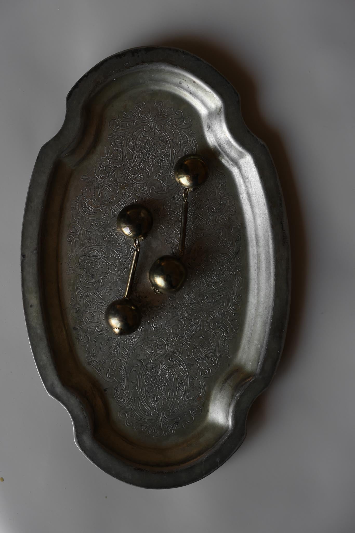 Brass Drop Clip-On Earrings|Vintage Baazaar 