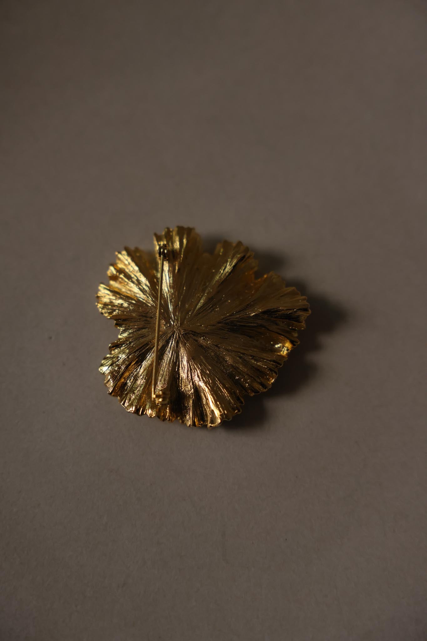 sculptural leaf brooch