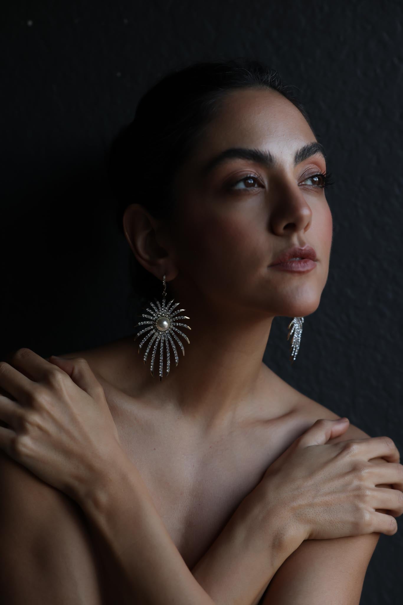 Starburst Elegance Drop Earrings|Vintage Baazaar 