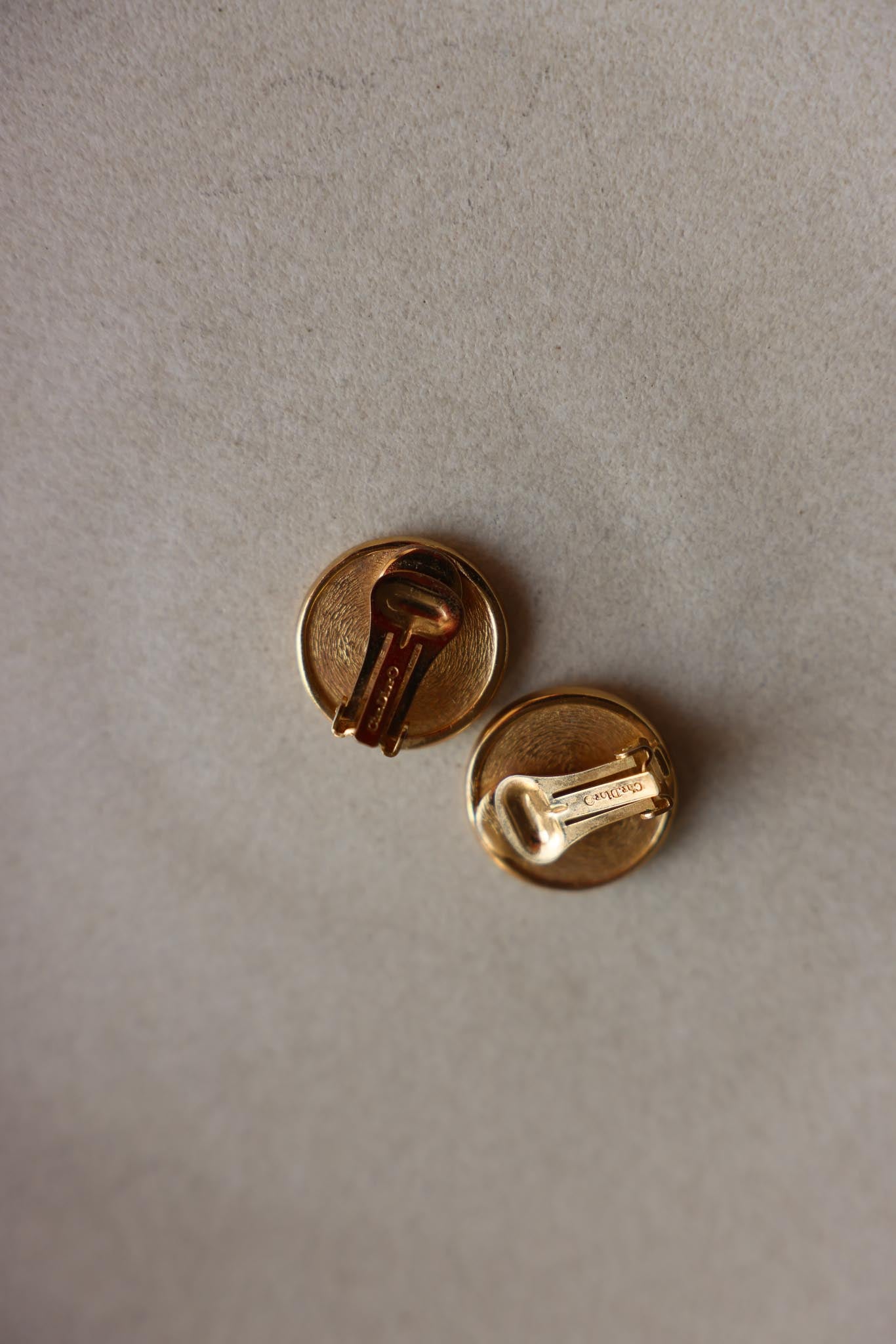 Christian Dior Insignia Initial Monogram Logo Round Earrings|Vintage Baazaar 
