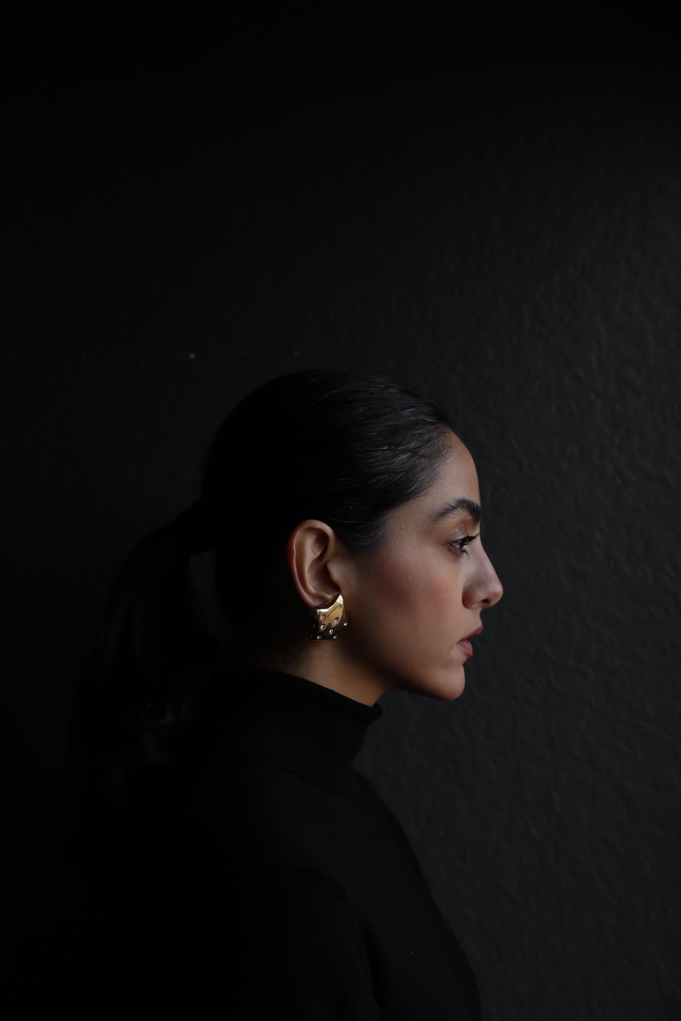 Liz Claiborne Star Earrings with Crystal Accents|Vintage Baazaar 