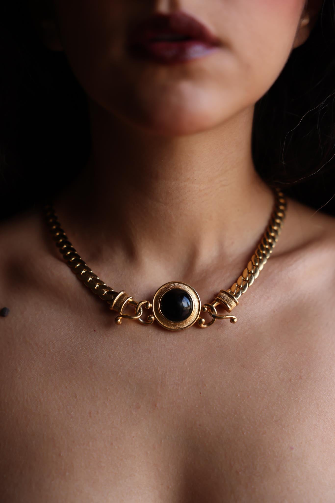 Convertible Black & Pearl Centerpiece Necklace|Vintage Baazaar 