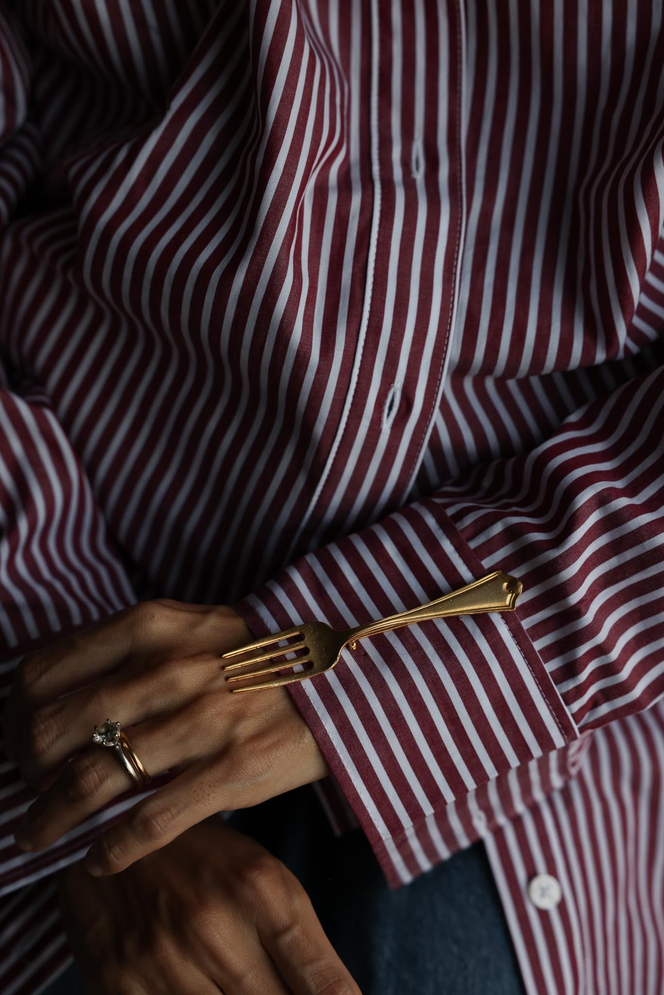 Golden Fork Brooch