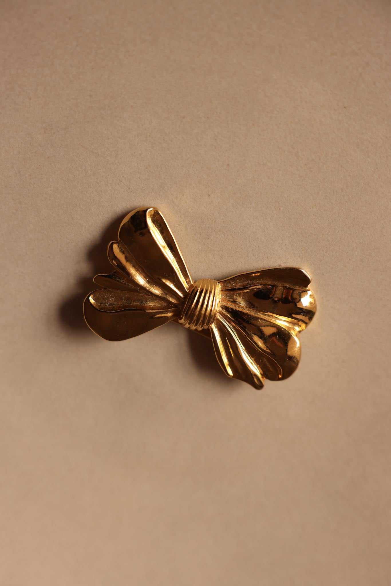 Golden Bow Brooch