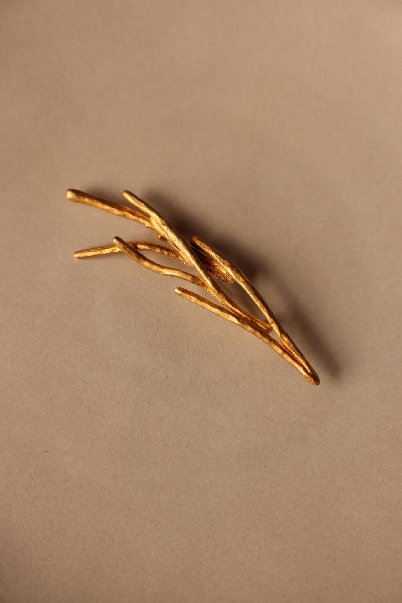 Golden Twig Brooch