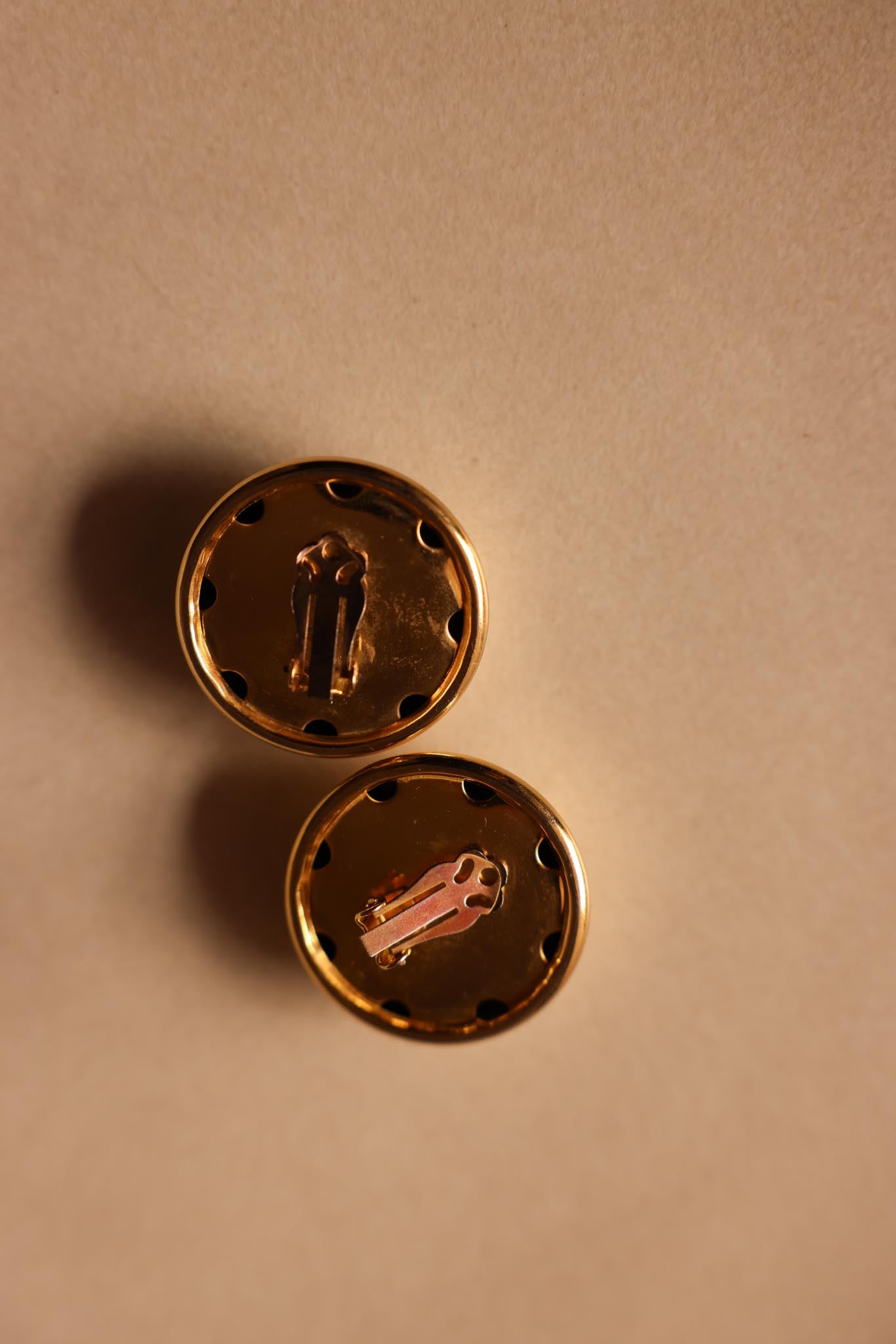 Round Gold Dome Clip-On Earrings