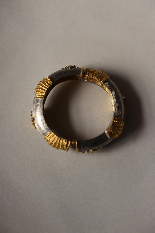 Whiting & Davis Two-Tone Bracelet|Vintage Baazaar 