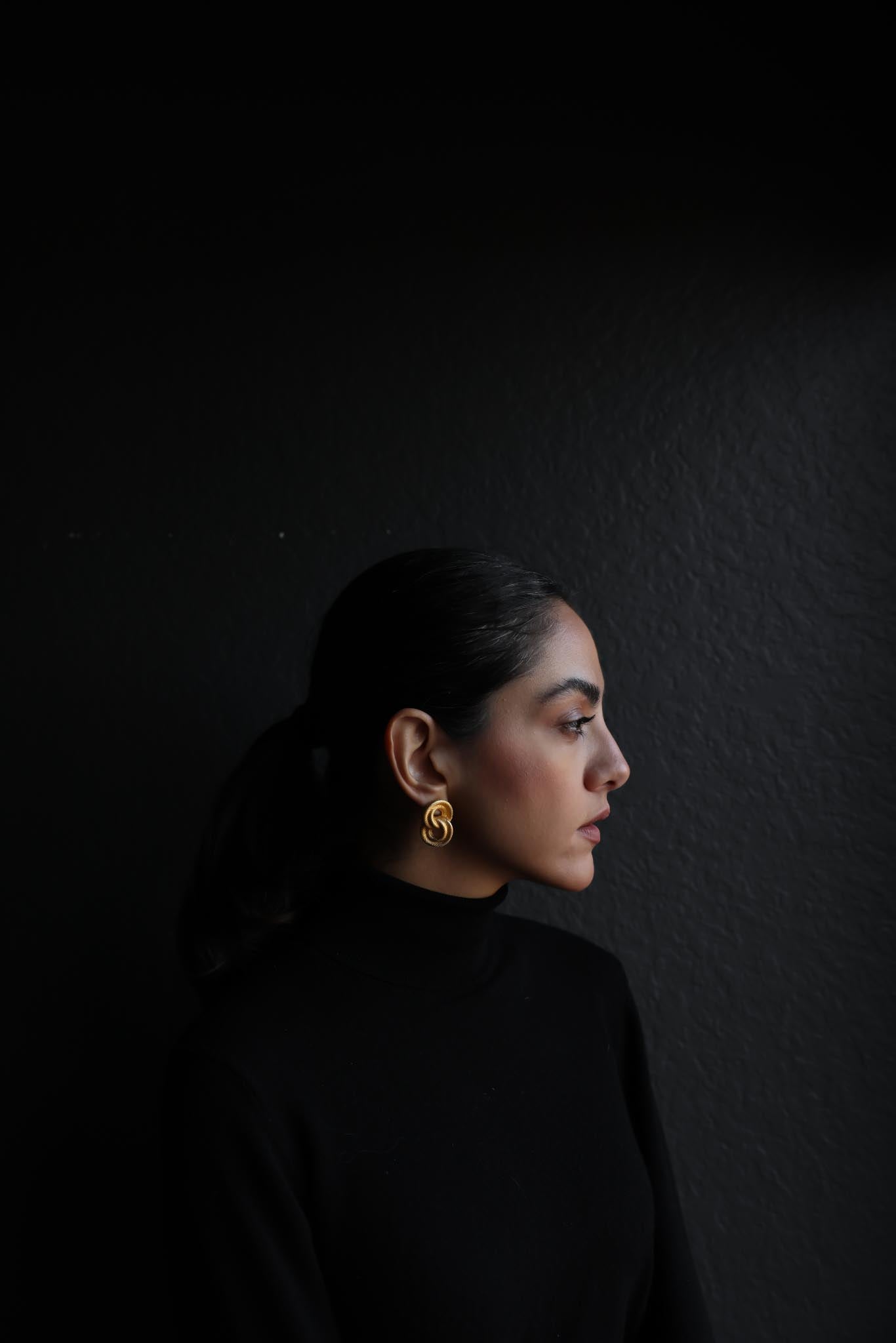 Golden Rope Knot Earrings|Vintage Baazaar 