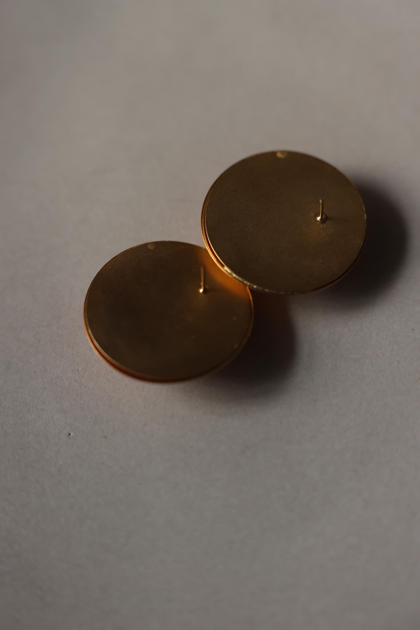 Gold & Red Statement Earrings|Vintage Baazaar 