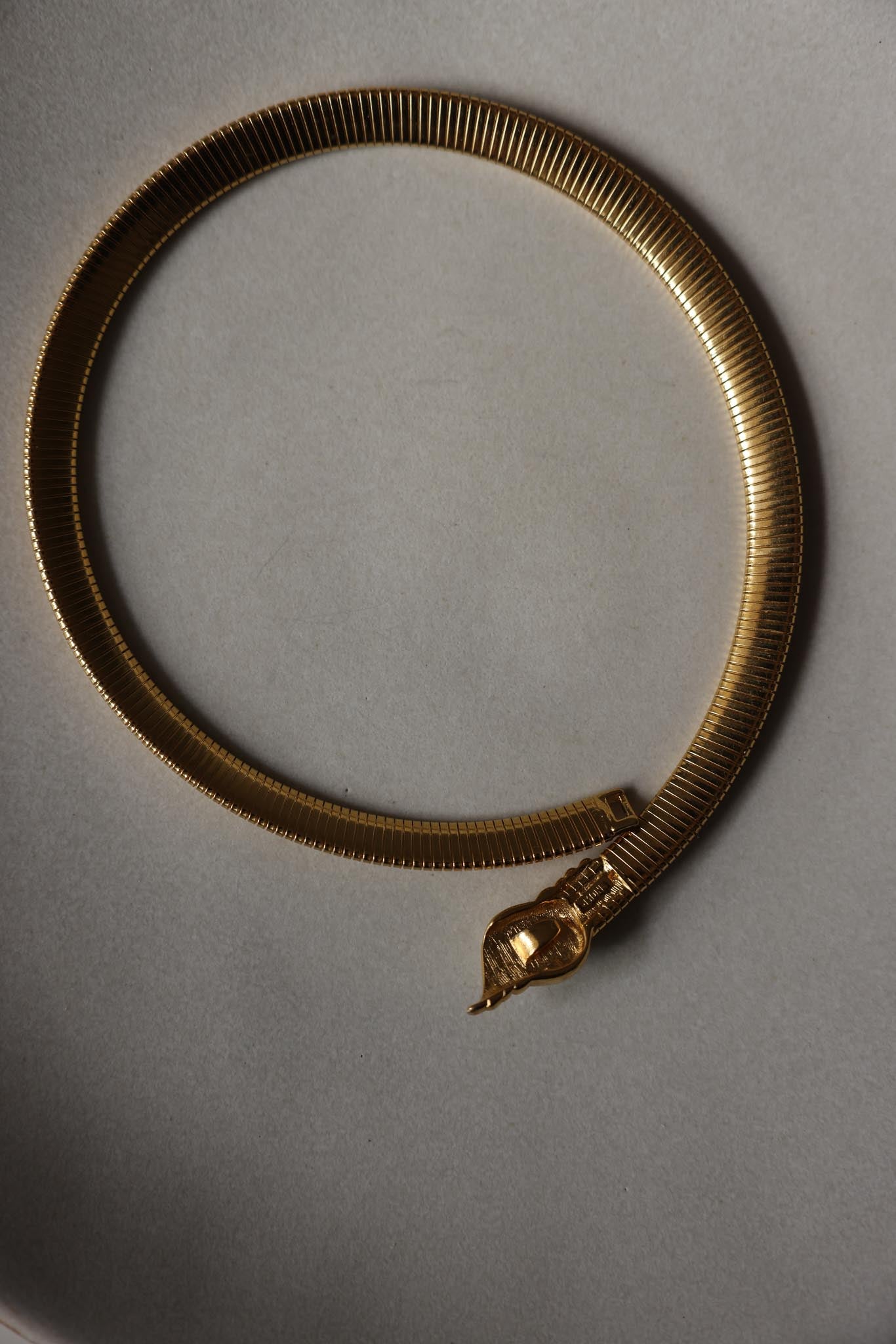 Monet Gold-Tone Necklace with White Enamel Accent|Vintage Baazaar 