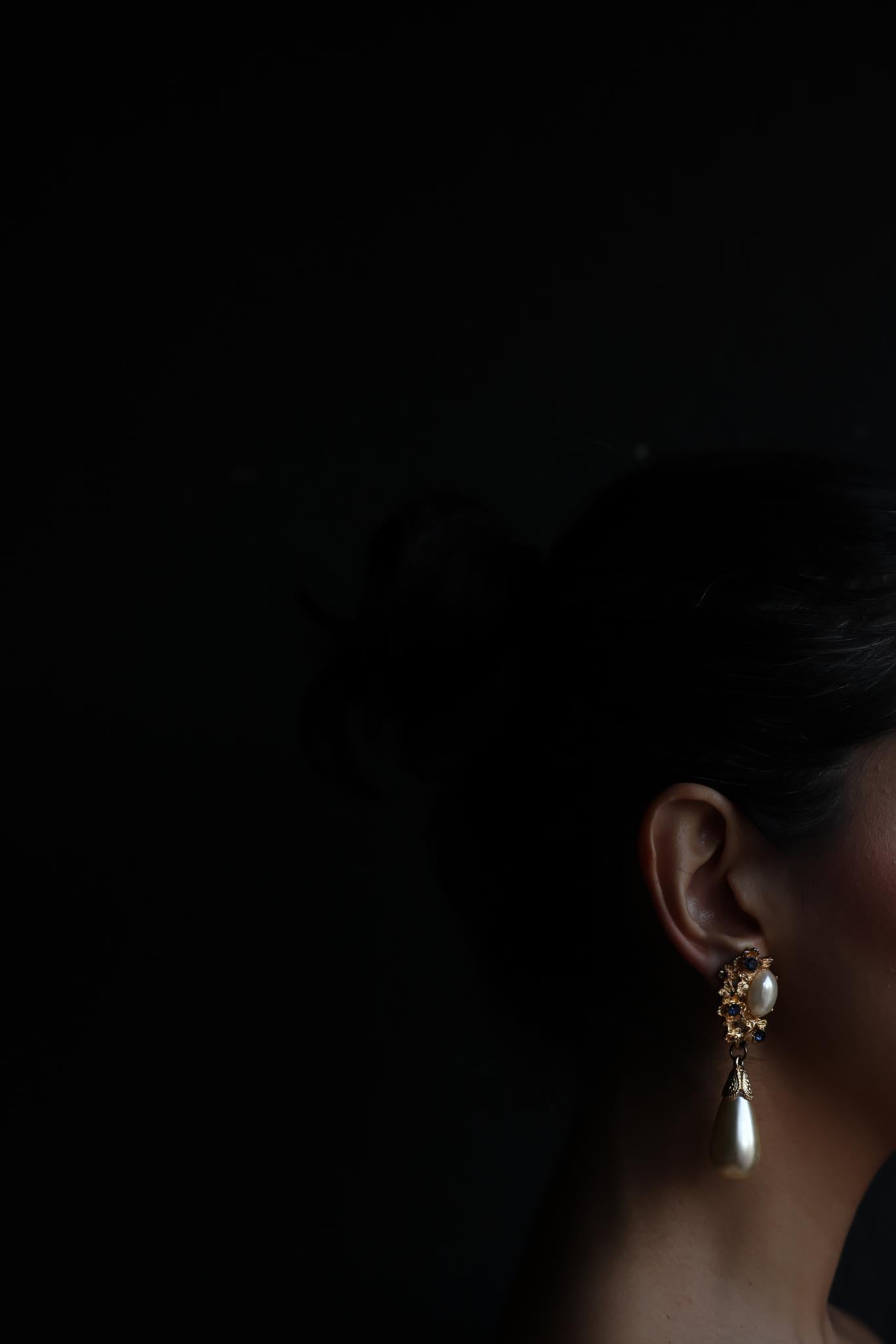 Golden Bloom Drop Earrings|Vintage Baazaar 