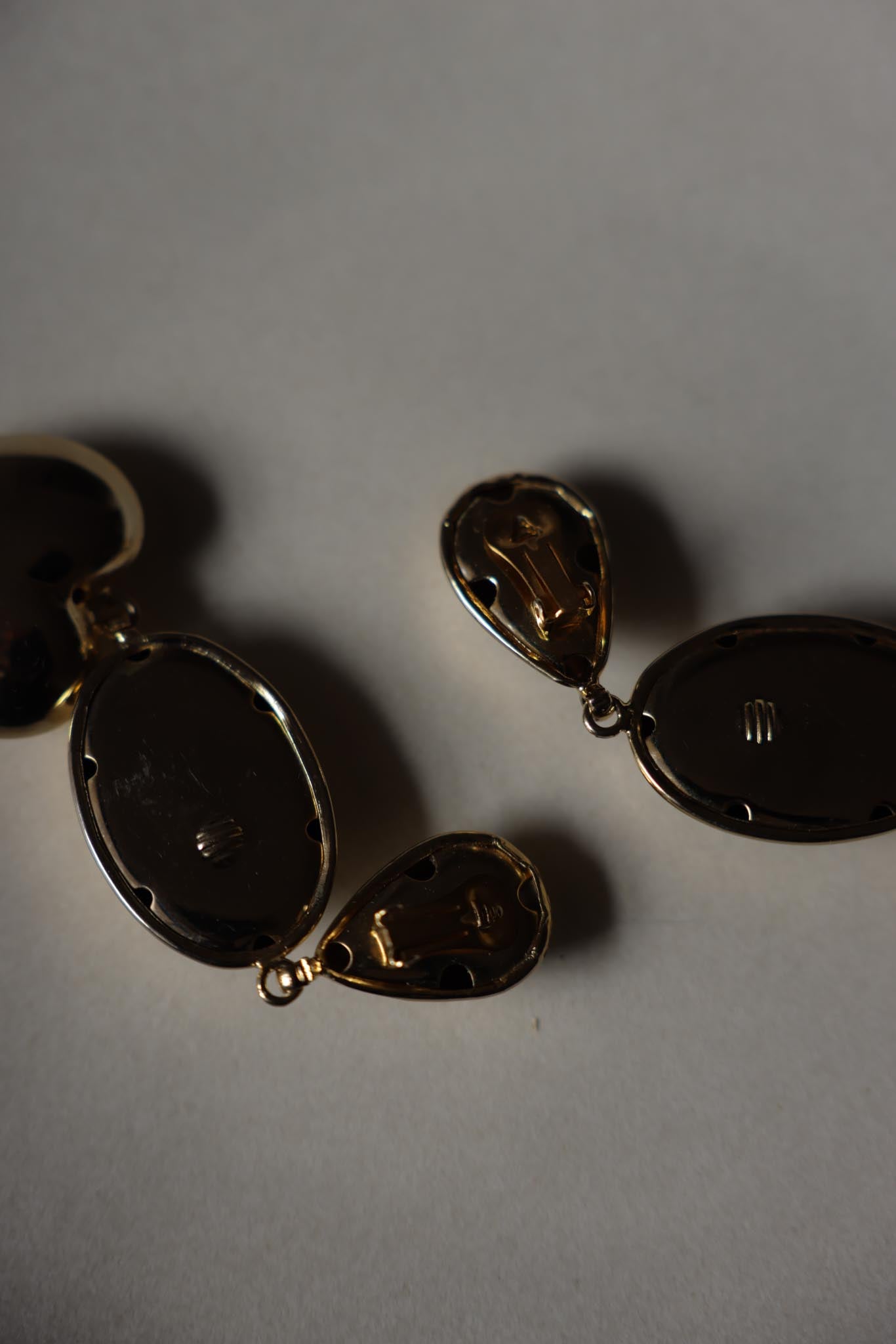 Golden Heart Statement Earrings|Vintage Baazaar 
