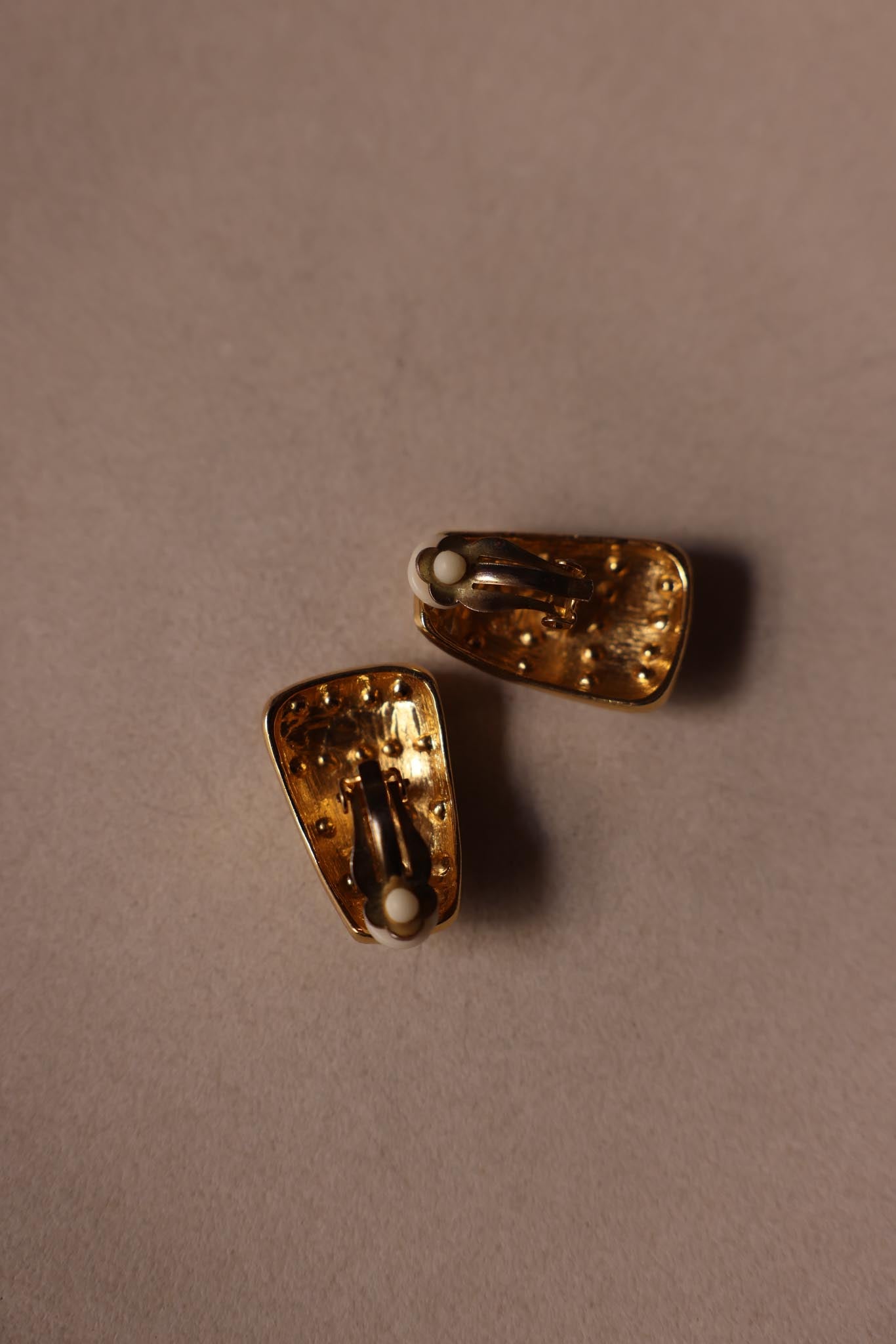 Gold-Tone Rhinestone Clip-On Earrings