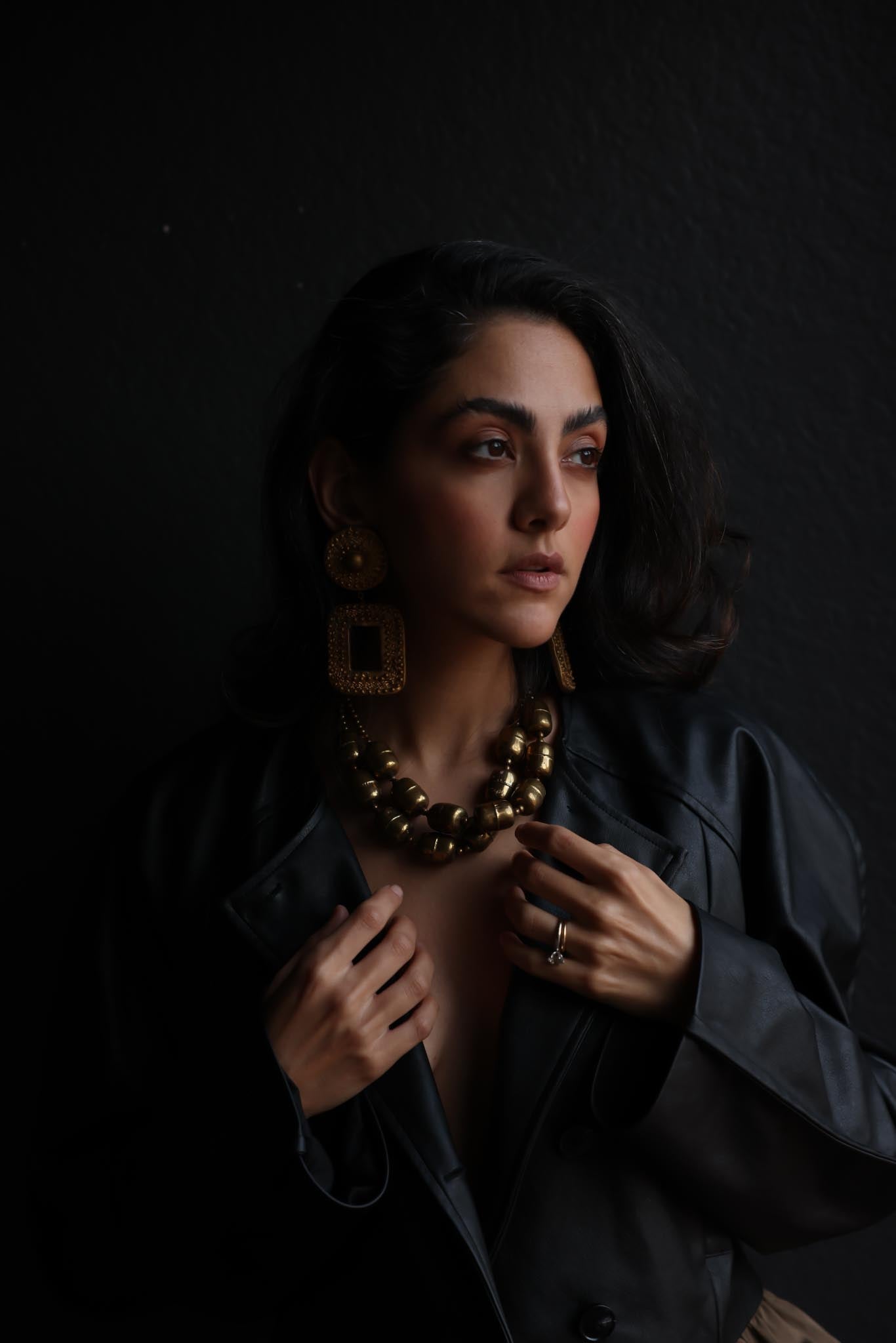 Vintage Brass Necklace Set - Indian Artisan Crafted (Set of 2)|Vintage Baazaar 