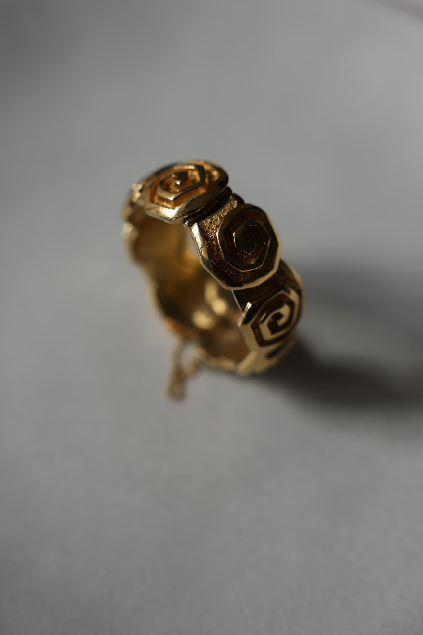 Trifari Gold-Plated Spiral Bracelet|Vintage Baazaar 