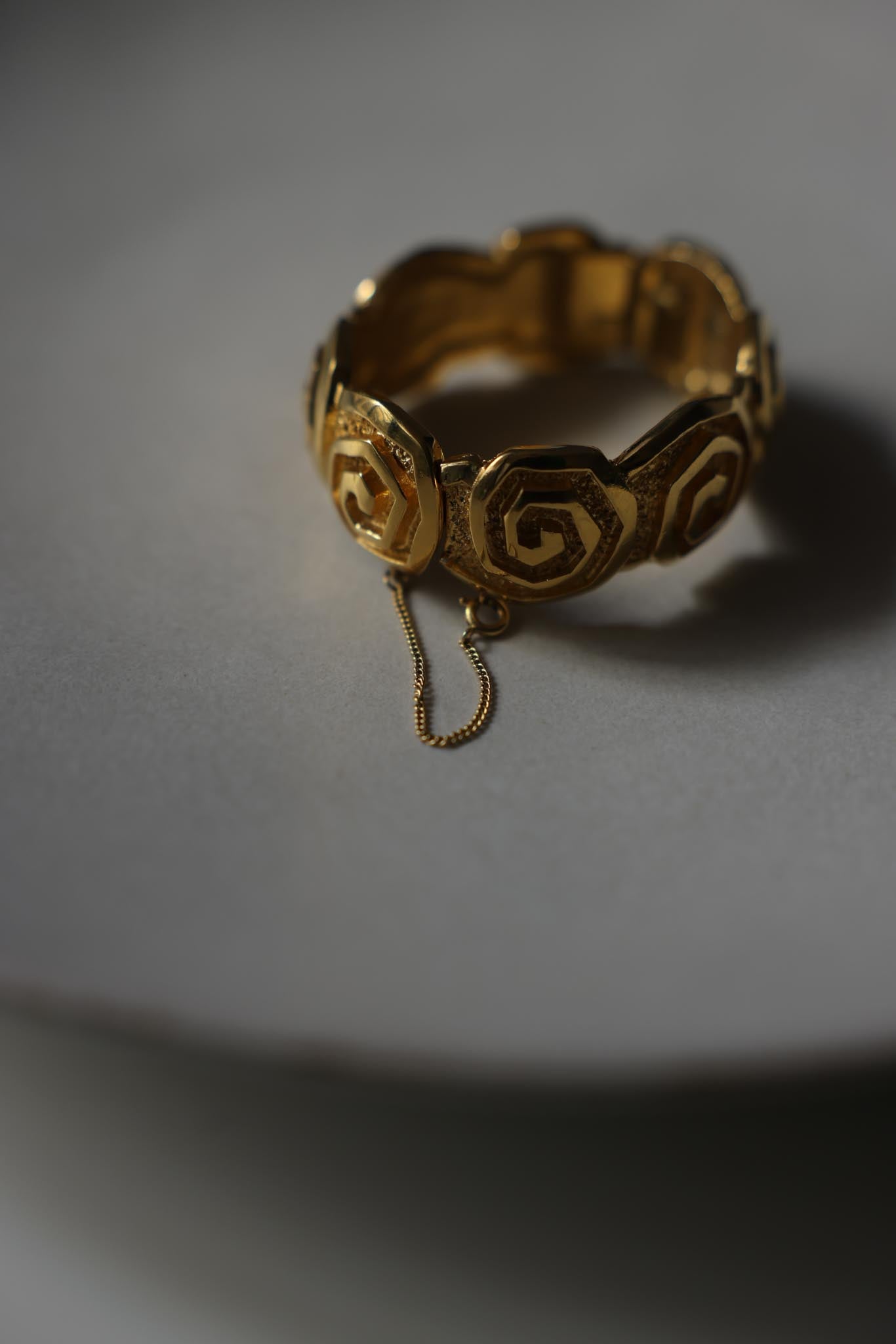 Trifari Gold-Plated Spiral Bracelet|Vintage Baazaar 