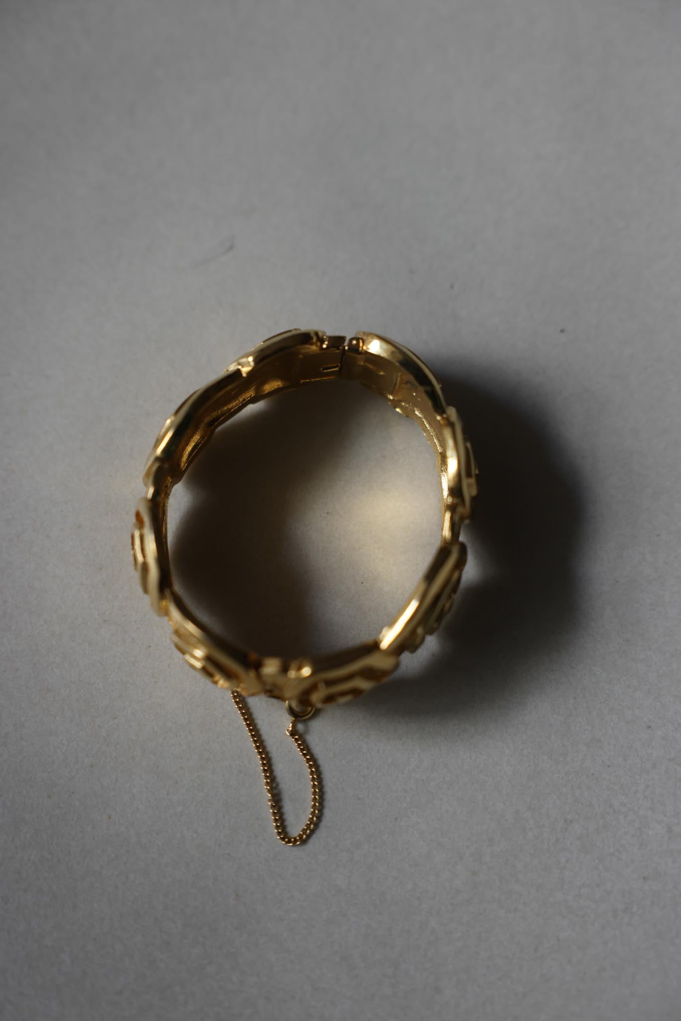 Trifari Gold-Plated Spiral Bracelet|Vintage Baazaar 