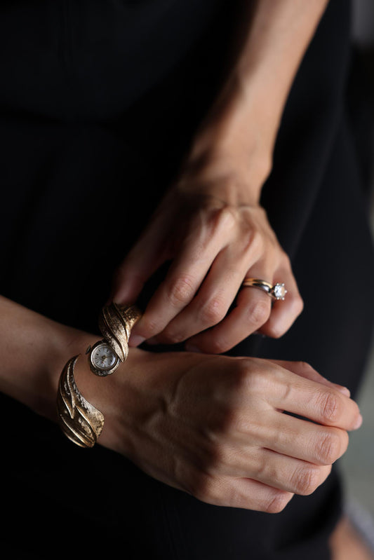 Waltham Gold-Tone Mechanical Bracelet Watch|Vintage Baazaar 