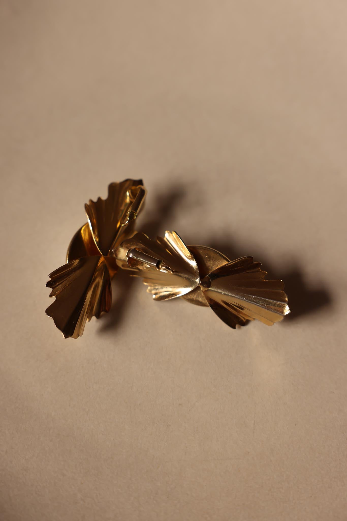 Gold-Tone Faux Pearl Clip-On Earrings with Rhinestones (1980s)