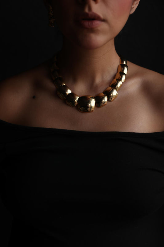 Gold-Tone Chunky Link Necklace